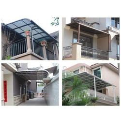 隆记蓬业多图详解 固定阳光板雨篷与纺织品遮篷参数全解析